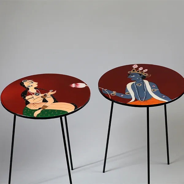 Basoli Hand Painted Table Tahir Mahmood