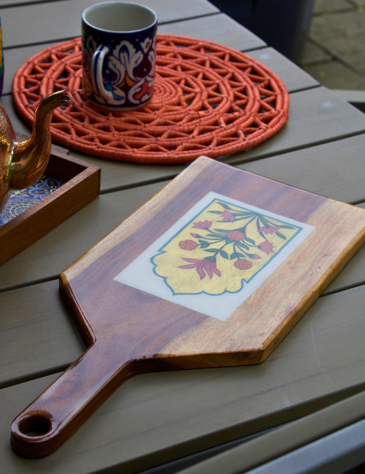 Mughal Art Serving Board